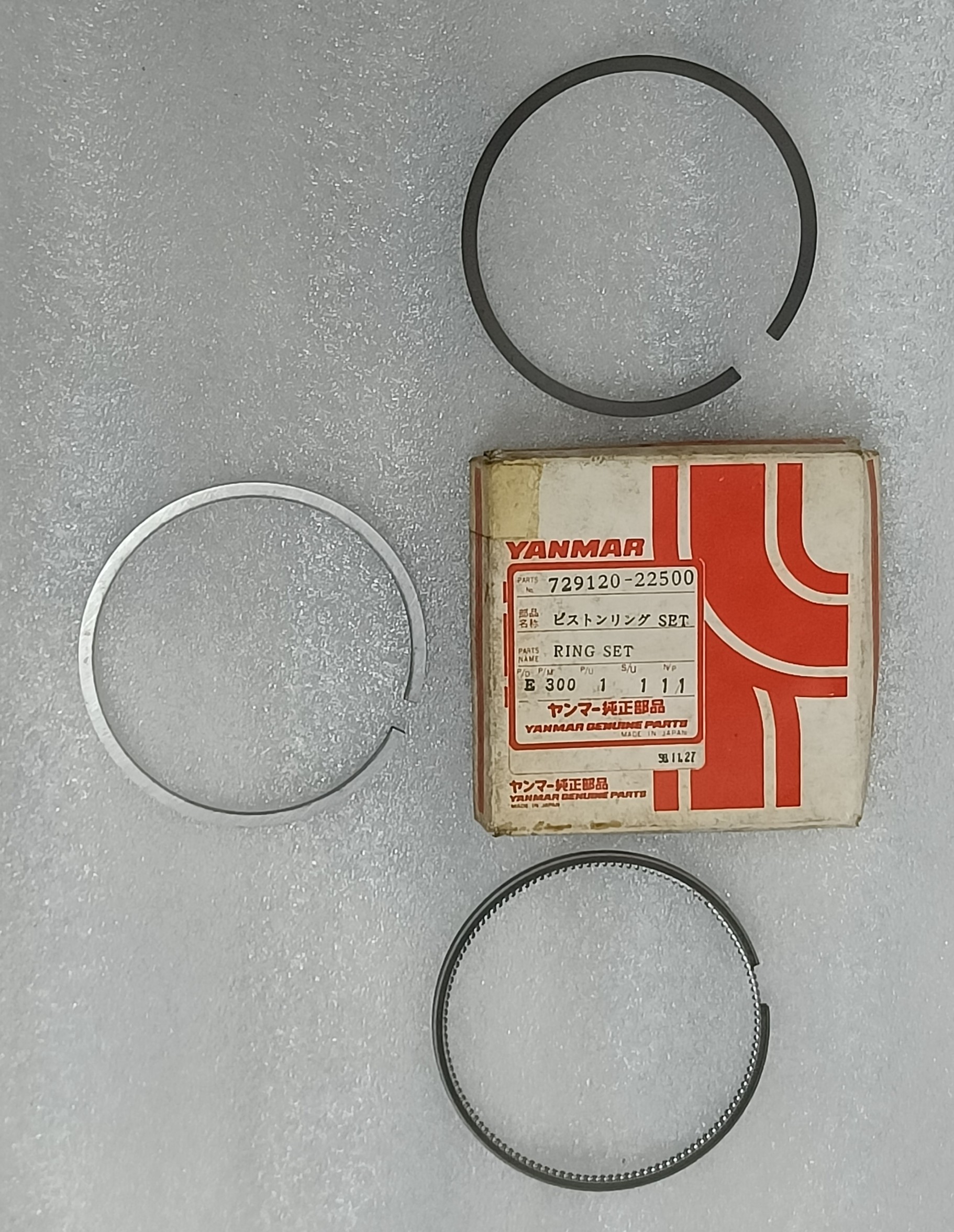 Yanmar Piston Ring Set Genuine 729120-22500 ( 3 sets of Piston Ring )